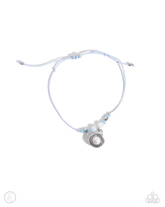 Oyster Overture - Blue Paparazzi Anklet