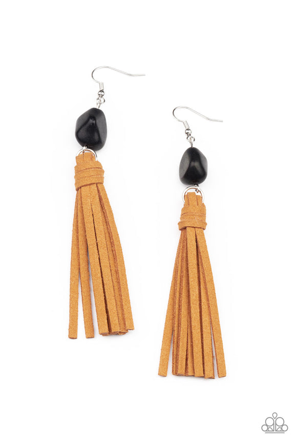 All-Natural Allure Black Paparazzi Earrings All Eyes On U Jewelry 