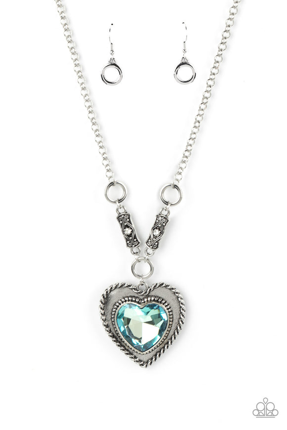 Heart Full of Fabulous - Blue Paparazzi Necklace All Eyes On U Jewelry