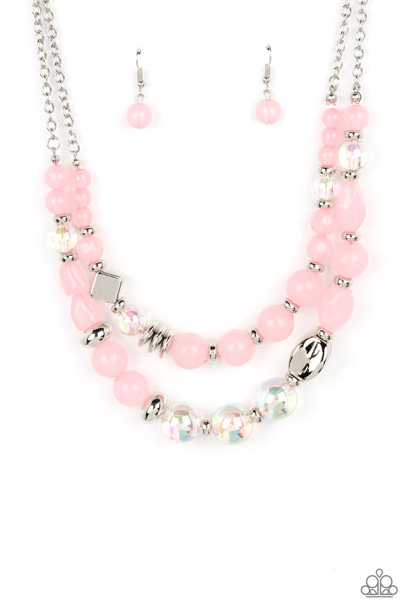 Mere Magic - Pink Paparazzi Necklace All Eyes On U Jewelry
