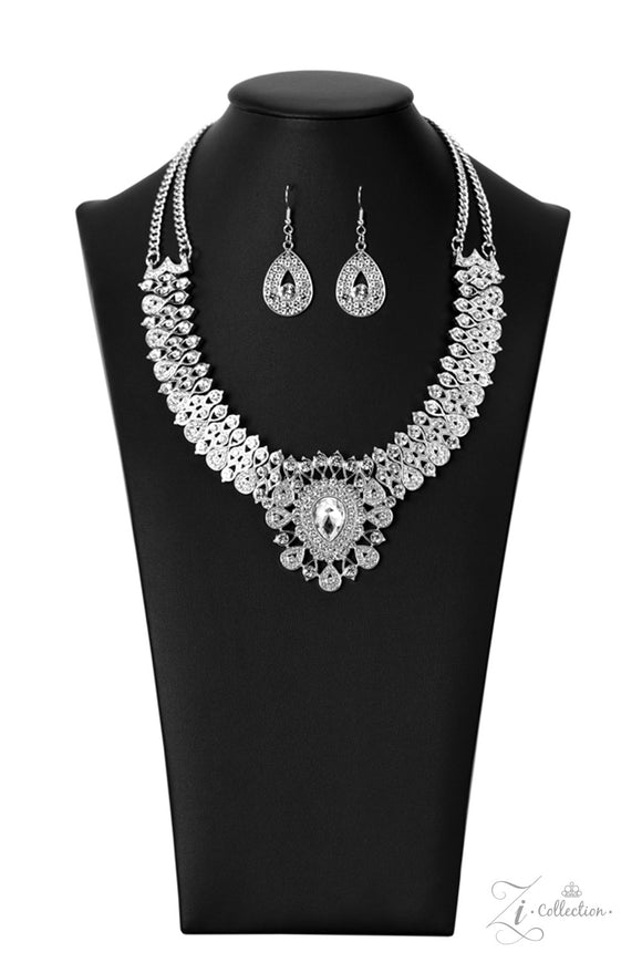 Exquisite White Paparazzi Zi Collection Necklace All Eyes On U Jewelry