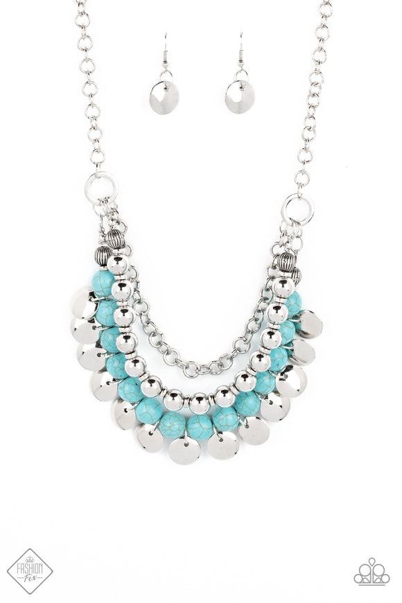 Leave Her Wild - Blue Paparazzi Necklace All Eyes On U Jewelry