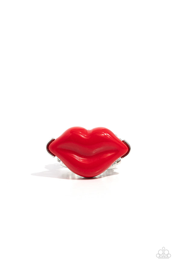 Lively Lips - Red Paparazzi Ring