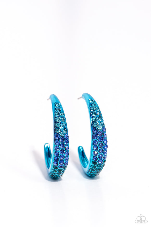 Obsessed with Ombré - Blue Paparazzi Earrings