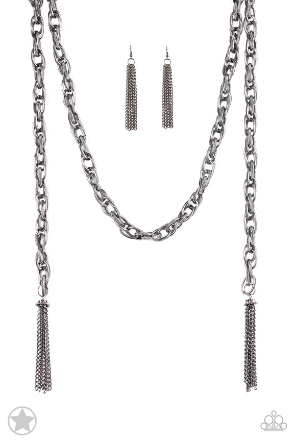 SCARFed for Attention Gunmetal Paparazzi Necklace All Eyes On U