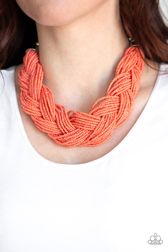 The Great Outback Orange Paparazzi Necklace