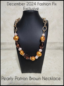 Pearly Patron Brown Paparazzi Necklace