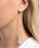 Quartz Qualification - Orange Paparazzi Earrings