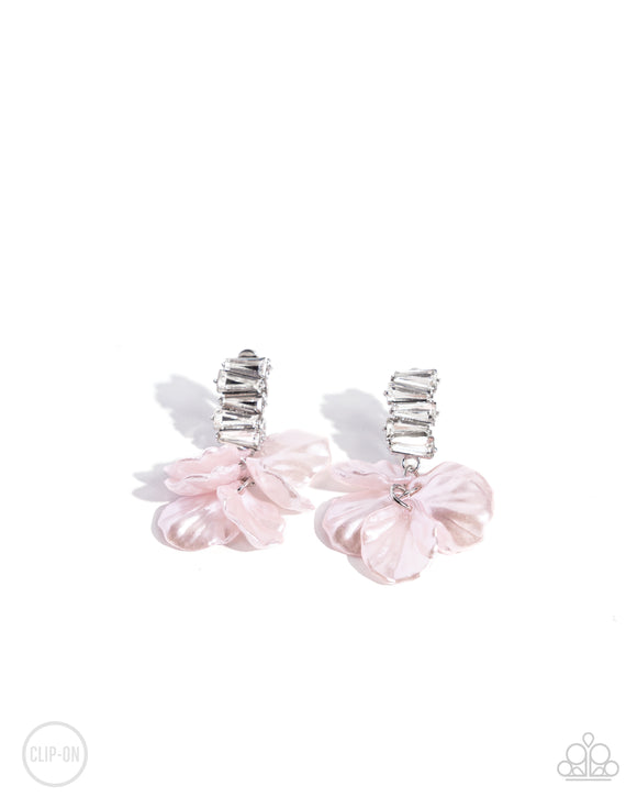 Stacked Sprigs - Pink Paparazzi Earrings