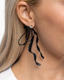 Trendy Tapestry - Black Paparazzi Earrings