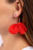 Chiffon Class - Red Paparazzi Earrings