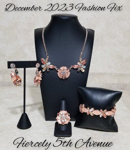 Fiercely 5th Avenue Rose Gold Paparazzi Fashion Fix Set-December 2023