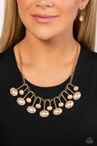 Abstract Adornment - Gold Paparazzi Necklace