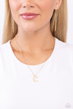 Leave Your Initials - Gold - C Paparazzi Gold Necklace All Eyes On U 