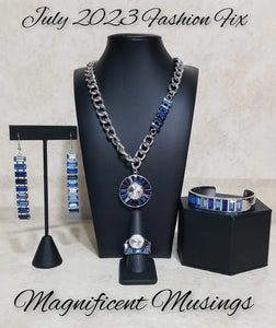 Magnificent Musing Blue Paparazzi Fashion Fix Set-July 2023