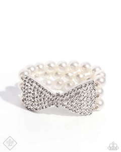 Dashing Demeanor White Paparazzi Bracelet