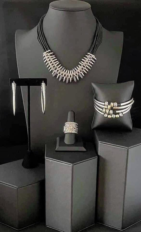 April Magnificent Musings Silver Paparazzi Fashion Fix Set All Eyes On