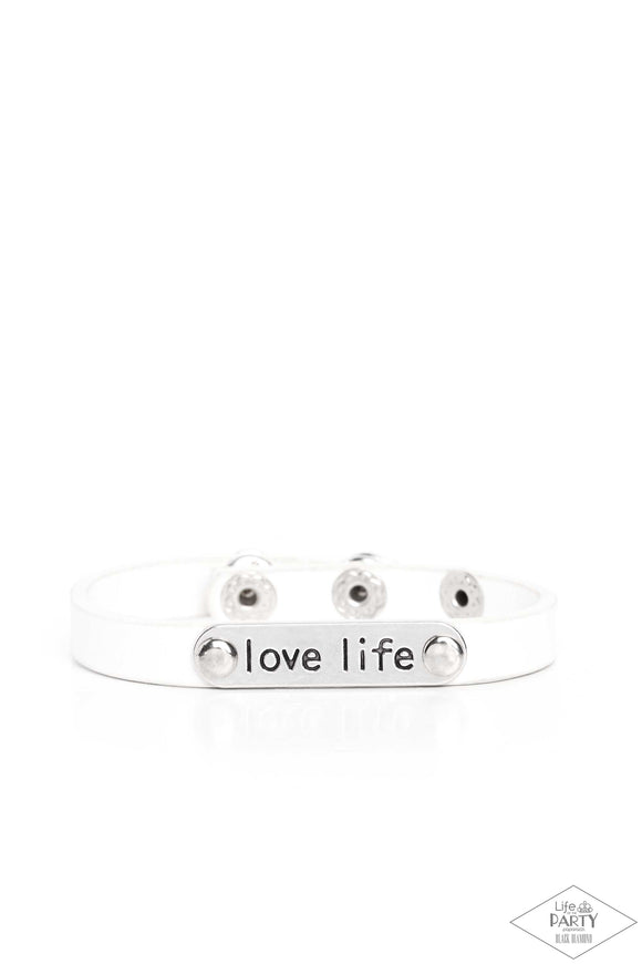 Love Life - White Paparazzi Bracelet All Eyes On U Jewelry
