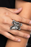 Free To Fly - White Paparazzi Ring All Eyes On U Jewelry