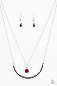 Paparazzi Necklace-Moonlit Metro - Red All Eyes On U Jewelry