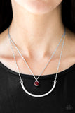 Paparazzi Necklace-Moonlit Metro - Red All Eyes On U Jewelry