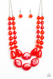 Beach Glam Red Paparazzi Necklace All Eyes On U