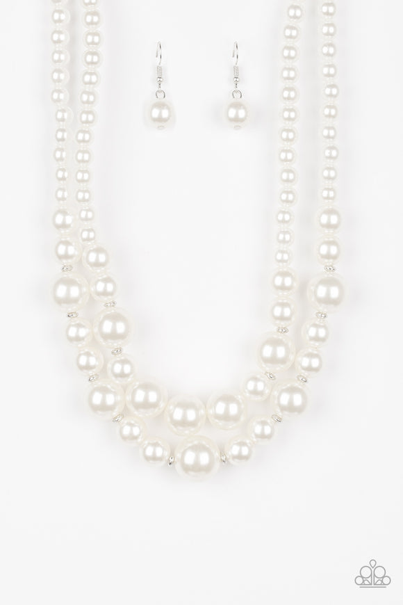 The More The Modes White Paparazzi Necklace All Eyes On U Jewelry 