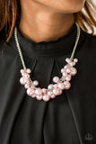 Paparazzi Pink Pearl Necklace- Glam Queen All Eyes On U Jewelry