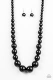 Paparazzi Wooden Necklace-Effortlessly Everglades - Black All Eyes On 
