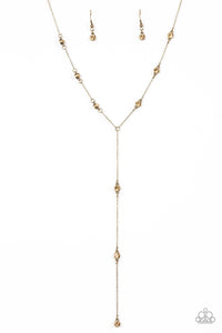 Starlight The Way Brass Necklace - Paparazzi Accessories