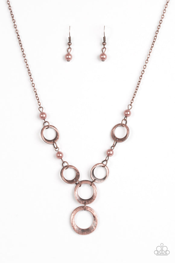 Paparazzi Necklace-Perfectly Poised-Copper