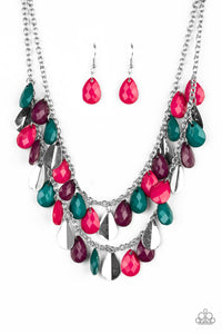 Paparazzi Multicolor Necklace-Life of the FIESTA All Eyes On U 