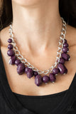 Paparazzi Purple Beaded Necklace-Gorgeously Globetrotter All Eyes On U