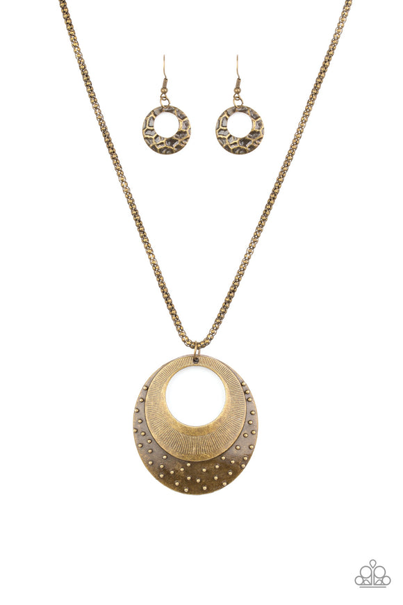 Texture Trio - Multicolor Paparazzi Necklace All Eyes On U Jewelry