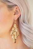 Contemporary Catwalk  Gold Paparazzi Earrings