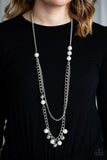 Paparazzi White Pearl Necklace-Modern Musical Paparazzi Necklace All Eyes On U Jewelry Store 
