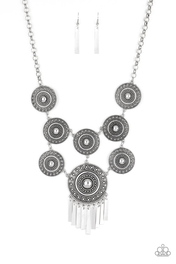 Modern Medalist Silver Paparazzi Necklace
