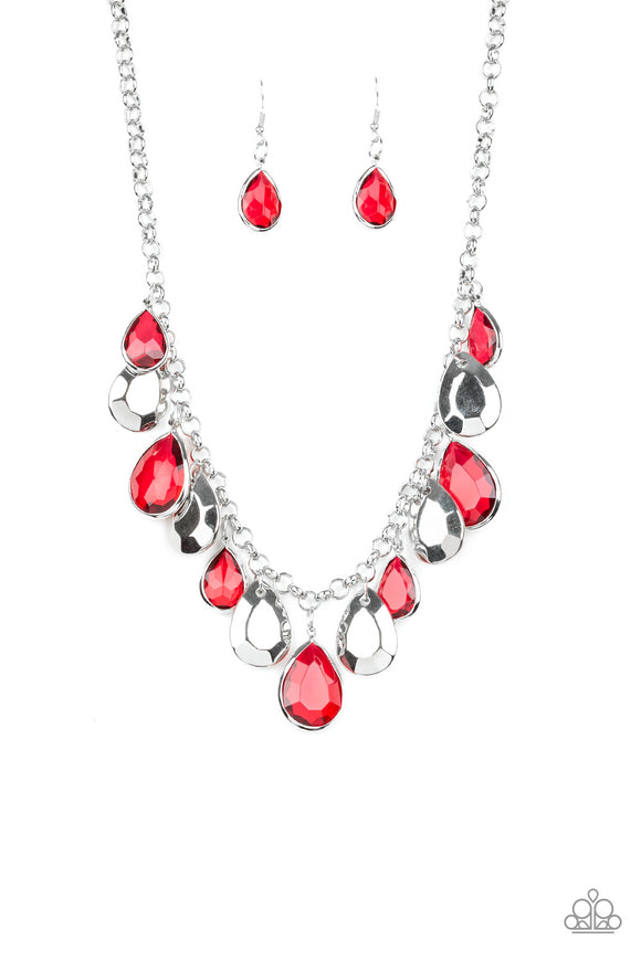 CLIQUE-bait Red Paparazzi Necklace All Eyes On U Jewelry