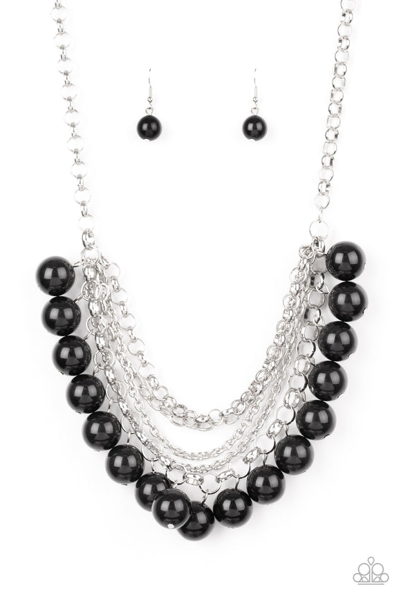 One-Way WALL STREET Black Paparazzi Necklace All Eyes On U Jewelry 