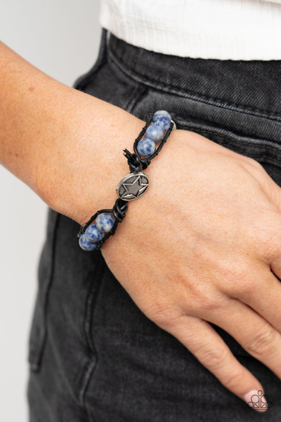 Homespun Stones Blue Paparazzi Bracelet All Eyes On U Jewelry Store