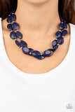 Two-Story Stunner Blue Paparazzi Necklace All Eyes On U Jewelry