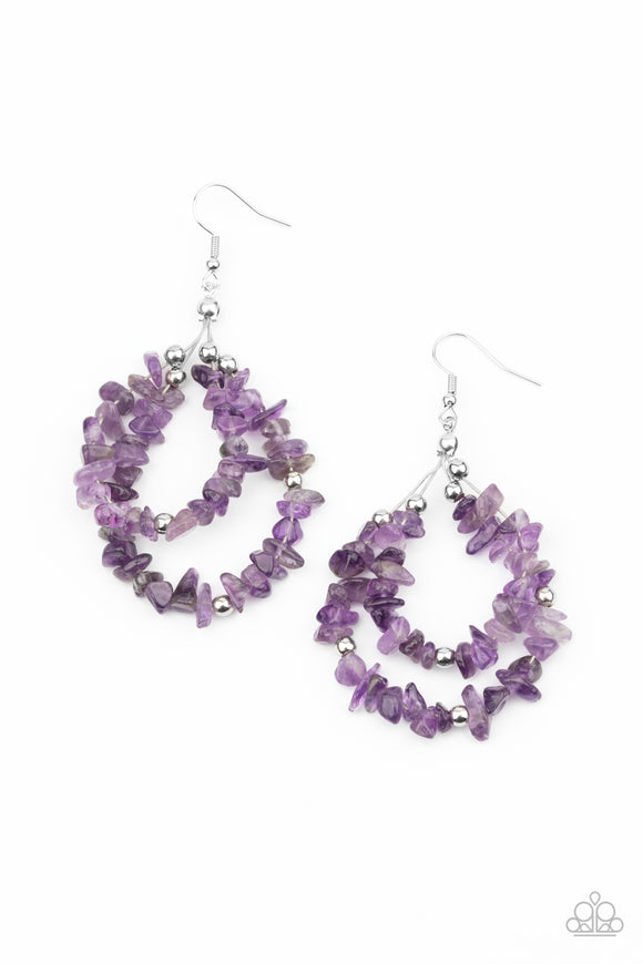 Canyon Rock Art Purple Paparazzi Earrings All Eyes On U Jewelry Store
