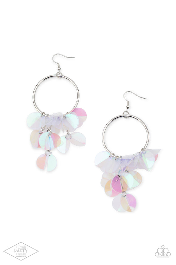 Holographic Hype - Multicolor Paparazzi Earrings All Eyes On U Jewelry