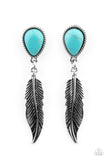 Totally Tran-QUILL Blue Paparazzi Earrings All Eyes On U Jewelry Store