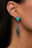 Totally Tran-QUILL Blue Paparazzi Earrings All Eyes On U Jewelry Store