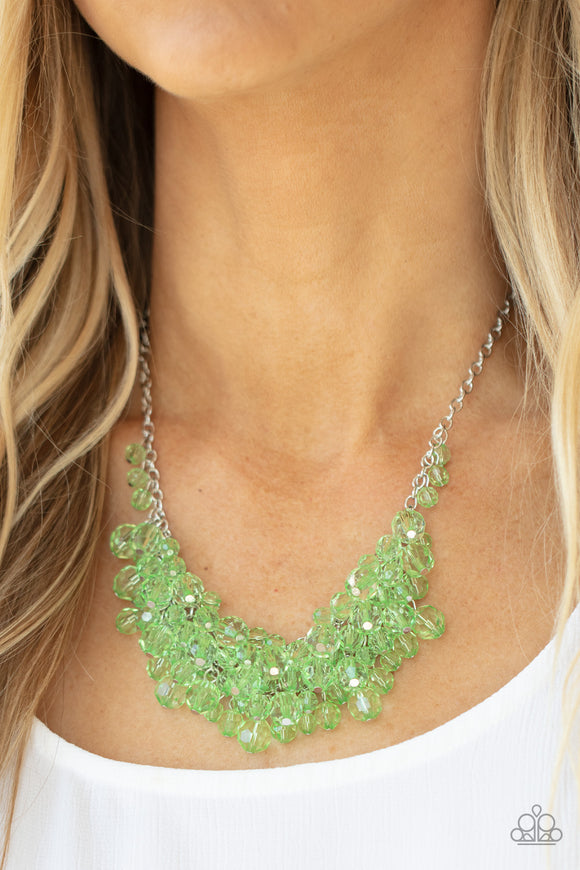 Paparazzi Dewy Desert Green Stone Short Necklace – Bling Me Baby