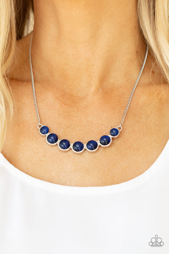 Serenely Scalloped Blue Paparazzi Necklace All Eyes On U Jewelry 