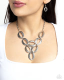 OVAL The Limit - Silver Paparazzi Necklace