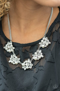 HEIRESS of Them All White Paparazzi Necklace All Eyes On U Jewelry 
