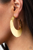 Going OVAL-board - Gold Paparazzi Errings All Eyes On U Jewelry